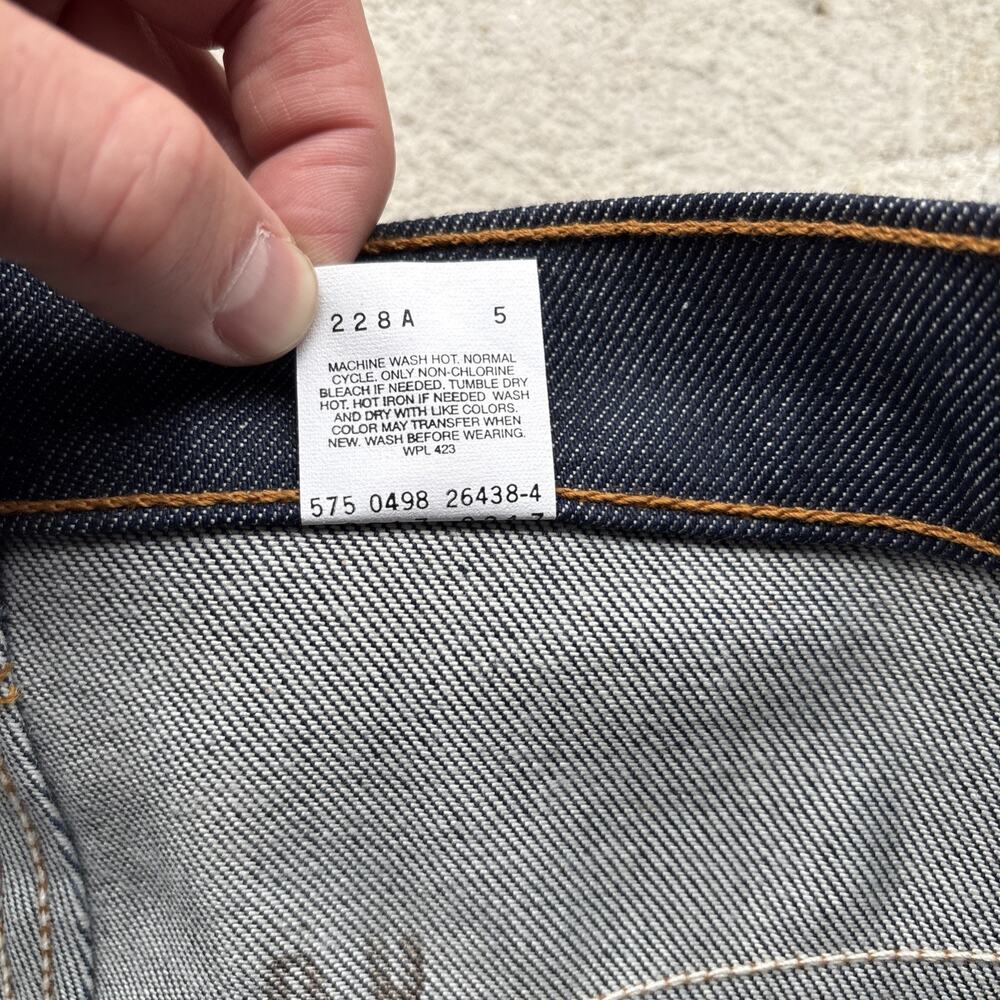 VINTAGE 90s Levis 517 Jeans Mens 34x34 Blue Denim Bootcut RAW Deadstock NOS USA - Picture 13 of 16